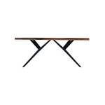 Home Trends & Design Austin Loft 72" Dining Table Natural Sheesham Side View