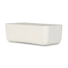 Basil Outdoor Rectangular Coffee Table Matte White