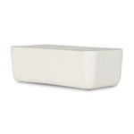 Basil Outdoor Rectangular Coffee Table Matte White