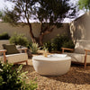 Basil Outdoor Coffee Table - Matte White