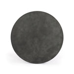 Basil Outdoor Round Coffee Table Aged Grey Top View Four Hands