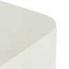 Basil Outdoor Square Drink Table Matte White Corner Detail 230633-003