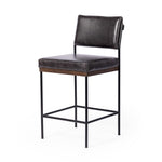 Four Hands Benton Counter Stool Sonoma Black Angled View