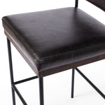 Benton Bar Stool Sonoma Black Top Grain Leather Seating 109318-013