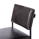 Four Hands Benton Bar Stool Sonoma Black Top Grain Leather Backrest