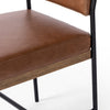 Benton Dining Chair Sonoma Chestnut Top Grain Leather Seating Four Hands