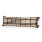 Bhujodi Lumbar Pillow Bhujodi Mocha Angled View Four Hands