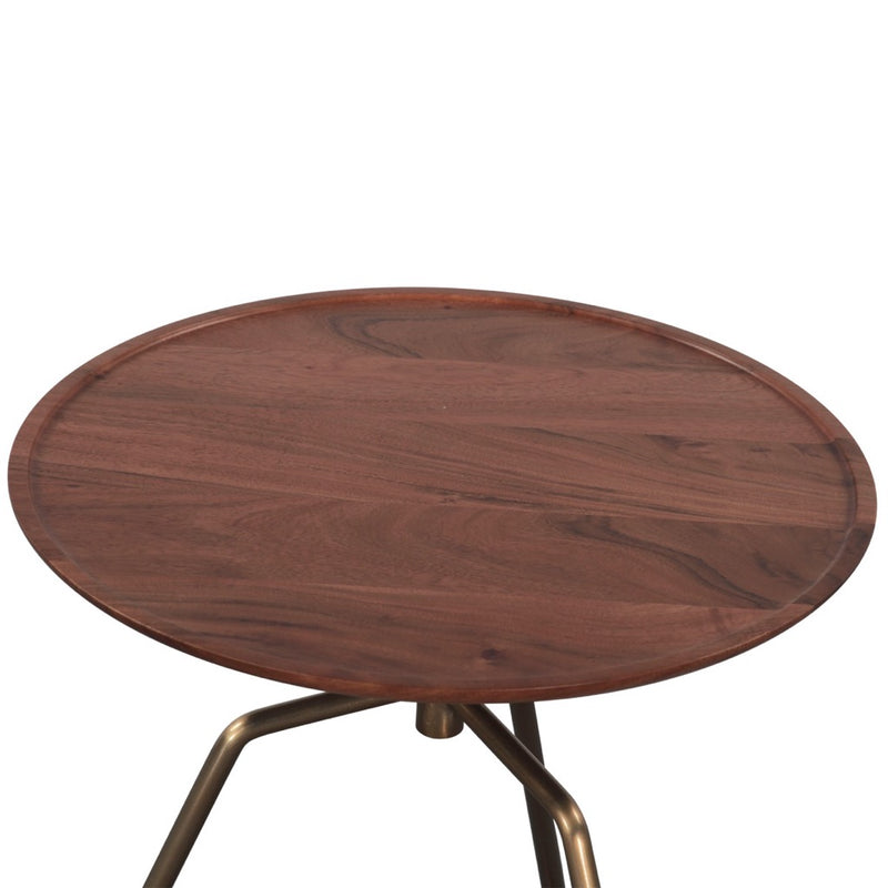 Home Trends & Design Bijou Side Table Dark Sienna Tabletop