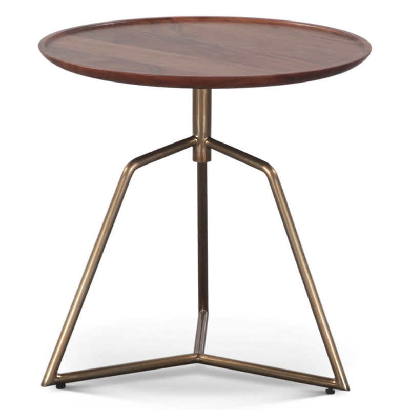 Home Trends & Design Bijou Side Table Dark Sienna Side View