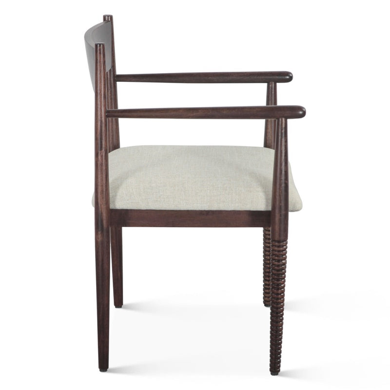 Bijou Dining Chair Dark Sienna Side View FBU-DC22DS