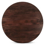 Bijou Round Dining Table Dark Sienna Top View FBU-RD54DS