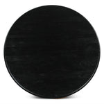 Bilboa Round Dining Table Black Tabletop Detail Mango Wood FBB-RD52BLK