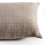 Block Linen 14" x 20" Pillow Westport Natural Linen Grid Pattern Four Hands