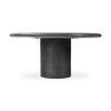 Bonnie Coffee Table Textured Black Concrete Front View Four Hands