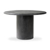 Bonnie Dining Table Textured Black Concrete Front Facing View Four Hands