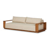 Branford Outdoor Sofa Ellor Beige Angled View Four Hands