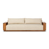 Four Hands Branford Outdoor Sofa Ellor Beige Front Facing View