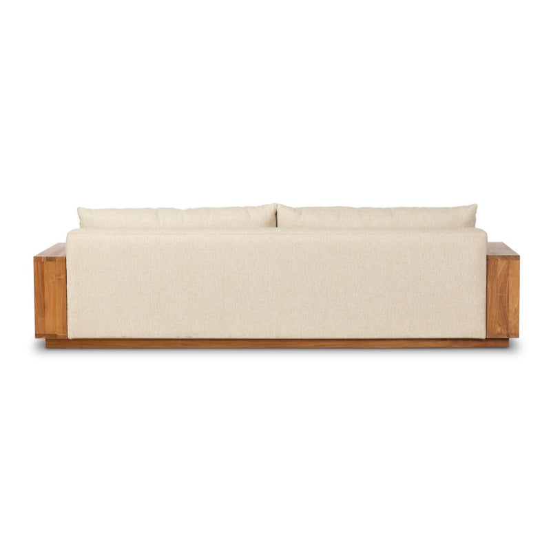 Four Hands Branford Outdoor Sofa Ellor Beige Back View