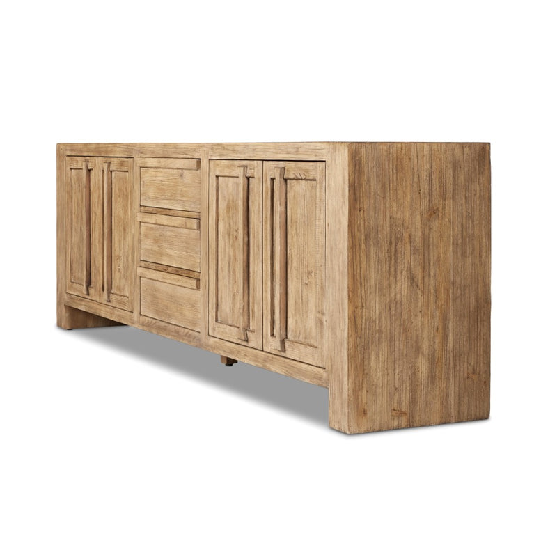 Briarbrook Sideboard Distressed Light Pine Angled View 235918-001