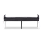 Brickel Backless Bench Heirloom Black Front View Four Hands