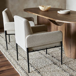 Four Hands Brickel Dining Armchair staged view 