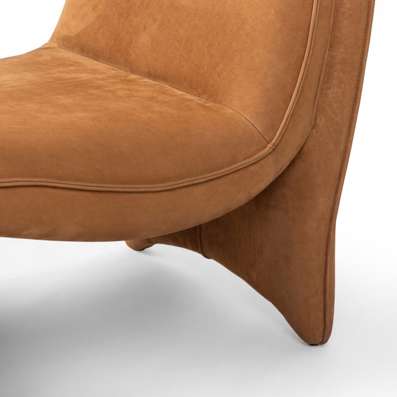 Bridgette Chair Nubuck Cognac Top Grain Leather Seating 229363-007