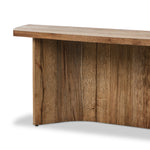 Four Hands Brinton Console Table Rustic Oak Veneer Curved Base