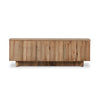 Brinton Media Console Rustic Oak Veneer Front Facing View 234611-004