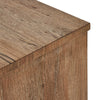 Brinton Media Console Rustic Oak Veneer Top Corner Detail Four Hands