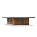 Brinton Square Coffee Table Rustic Oak Veneer Angled View 235180-004