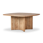 Brinton Square Dining Table Rustic Oak Veneer Angled View 234603-004