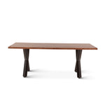 Brisbane Dining Table Natural Sheesham Wood Front Facing View FBS-DT80NA