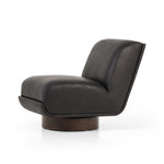 Bronwyn Swivel Chair Heirloom Black Side Angled View Four Hands