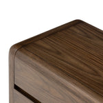 Brynn Nightstand Dark Walnut Veneer Rounded Edges Detail 242184-001