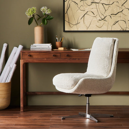 Burbank Desk Chair Sheldon Ivory Staged View Four Hands