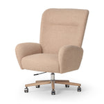 Cade Desk Chair Sheepskin Camel Angled View Four Hands