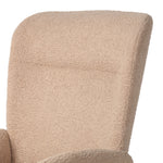 Four Hands Cade Desk Chair Sheepskin Camel Tall Backrest