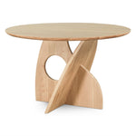 Home Trends & Design Calder Round Dining Table Natural Oak Angled View