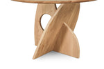 Home Trends & Design Calder Round Dining Table Natural Oak Angled View