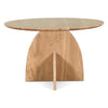 Calder Round Dining Table Natural Oak Side View FCD-RD48NO