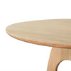 Home Trends & Design Calder Round Dining Table Natural Oak Rounded Oak Tabletop