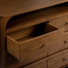 Cali 6 Drawer Oak Dresser Walnut Open Drawers CH-1001878-VN13-FN-BD-DR-WT-OS