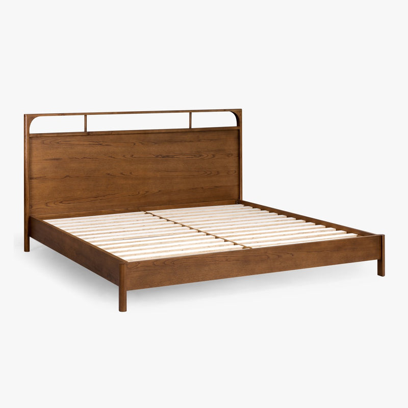 Co.House Designs Cali Oak Bed Walnut Angled View