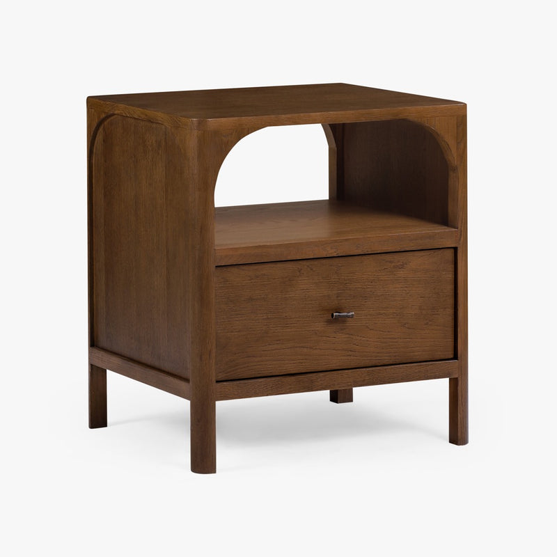 Cali Oak Nightstand Walnut Angled View Co.House Designs