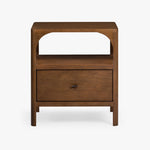 Cali Oak Nightstand Walnut Front Facing View CH-1001873-VN13-FN-BD-NS-WT-OS