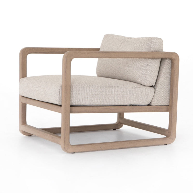 Four Hands Callan Outdoor Chair Faye Sand Angled View