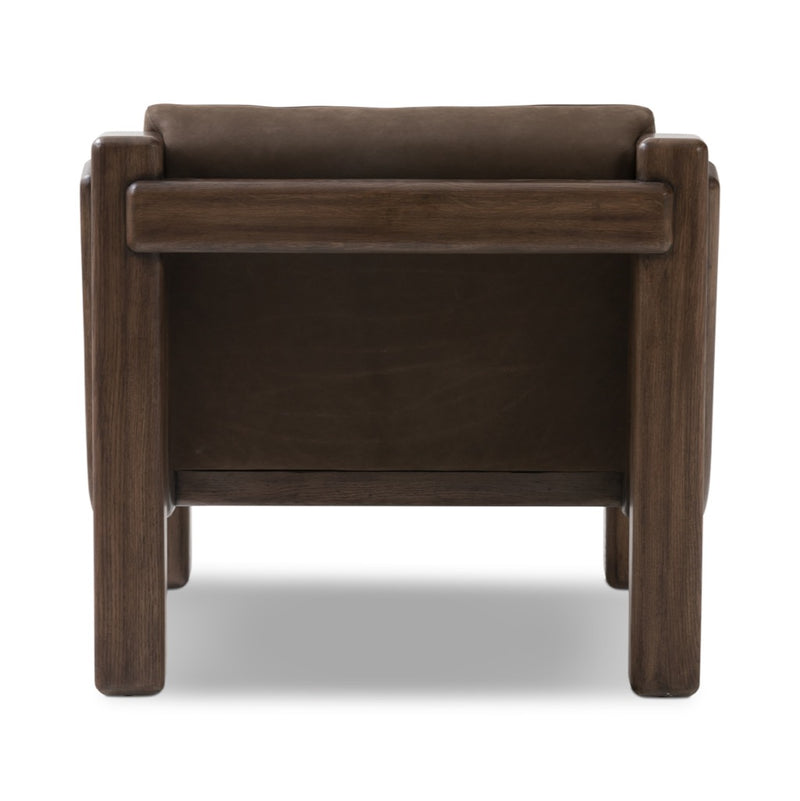 Camilo Chair Nubuck Cigar Back View Four Hands