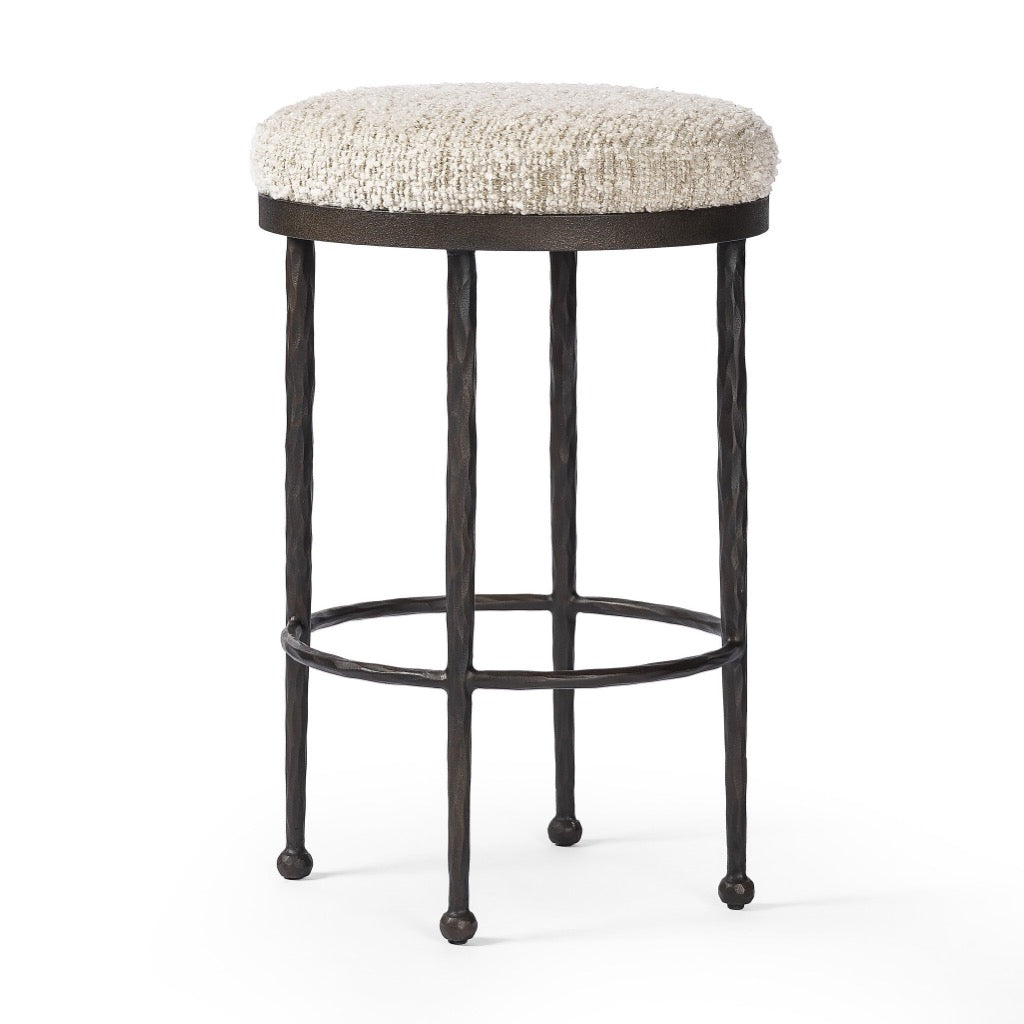 Corinne Counter Stool Ivan Stone Angled View Four Hands