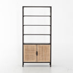 Four Hands Caprice Bookshelf Black Wash Mango Front Facing View