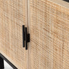 Four Hands Caprice Bookshelf Natural Cane Cabinet Doors